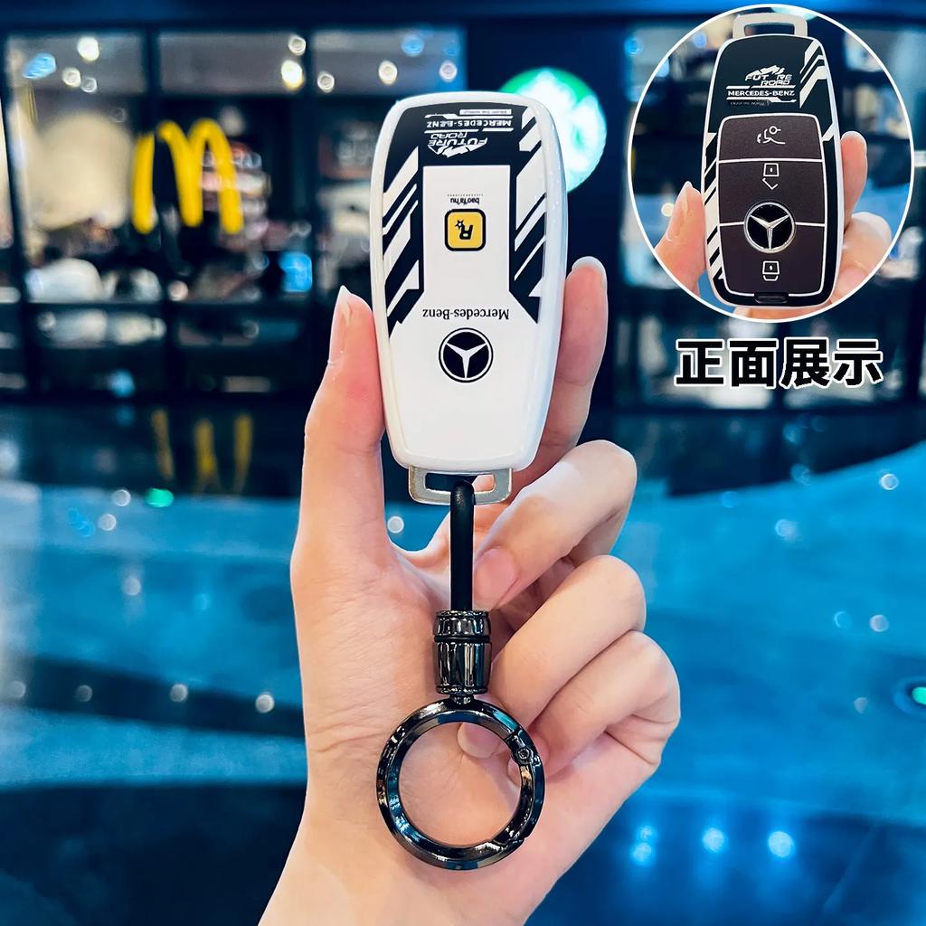 TXF4 Fashion TPU Car Key Case Cover For Mercedes Benz A C E S G Class GLC CLE CLA GLB GLS W177 W205 W213 W222 X167 AMG Keychain Fob