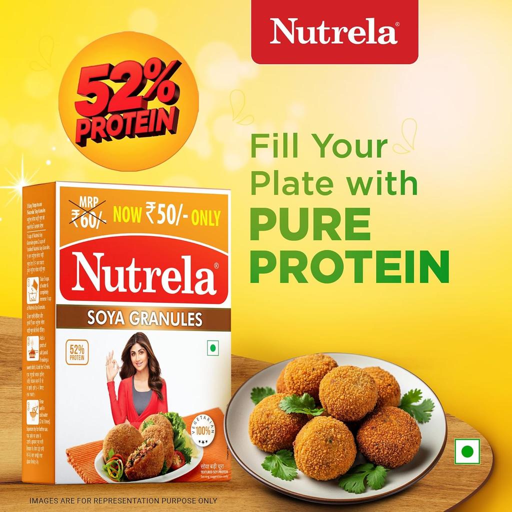 Nutrela Soya Granules 200 g High Protein Vegan Food Versatile Cooking Ingredient Rich In Iron And Calcium Daily Nutrition