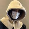 Simple Balaclava Hat Beanie Knitted Hat Warm Ear Protection Hat  Streetwear