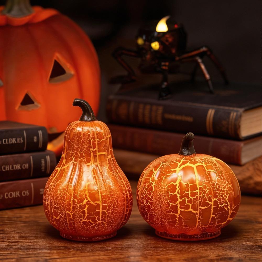 Simulated Halloween Pumpkin Lamp Glowing Table Pumpkin Ornament Pumpkin Night Light Bedroom