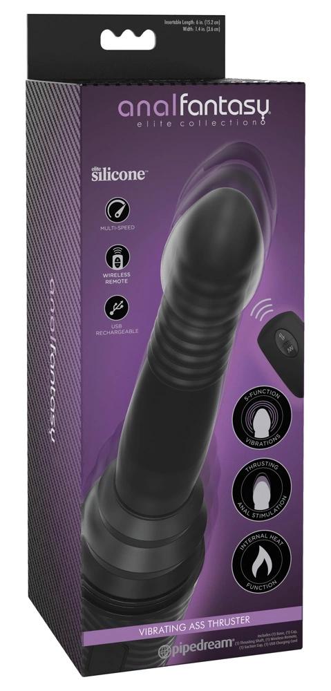 Anal Fantasy - Black Anal Vibrator with Heating and Thrust Function