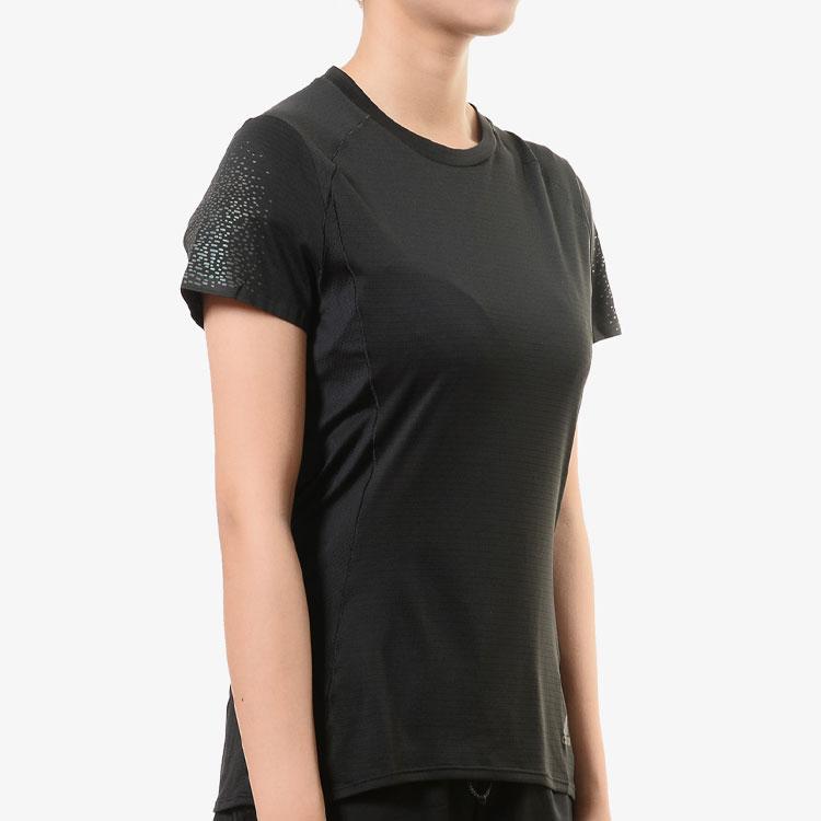 Adidas T Shirts Women's Black Crew Neck Moderate Straight Fit CG1096