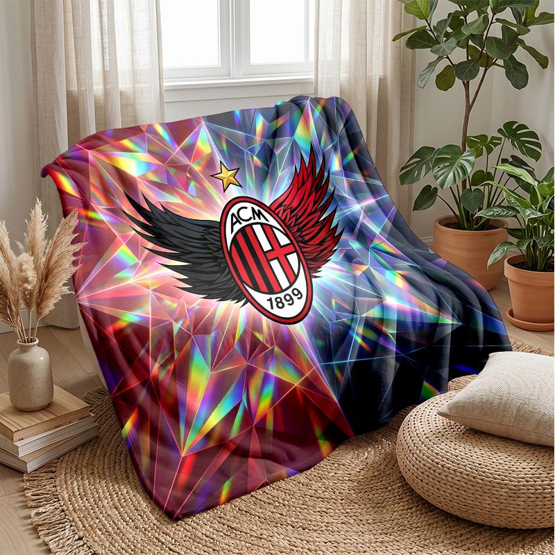 AC Milan Theme blanket Soft Flannel Blanket Plush Throw Blanket Cozy Sofa Bed Blanket for Home Decor