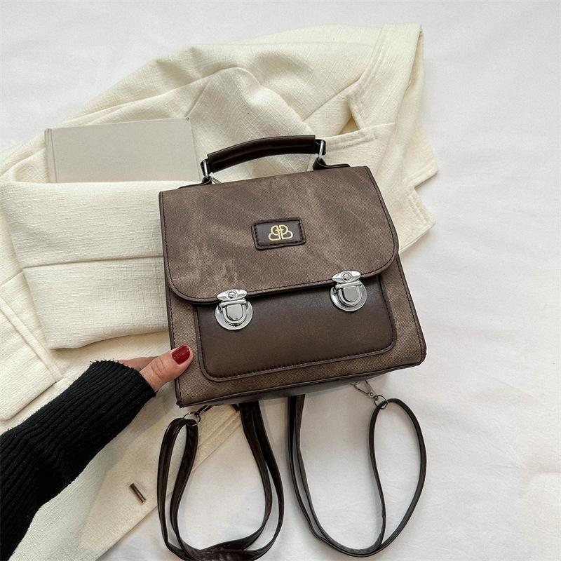 Весенний новый трендовый модный школьный рюкзак для школьников, дорожный рюкзак, ретро-рюкзак для женщин