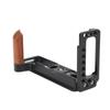 Quick Release Vertical L Bracket with Wooden Hand Grip L Plate for Fujifilm X T3 Camera