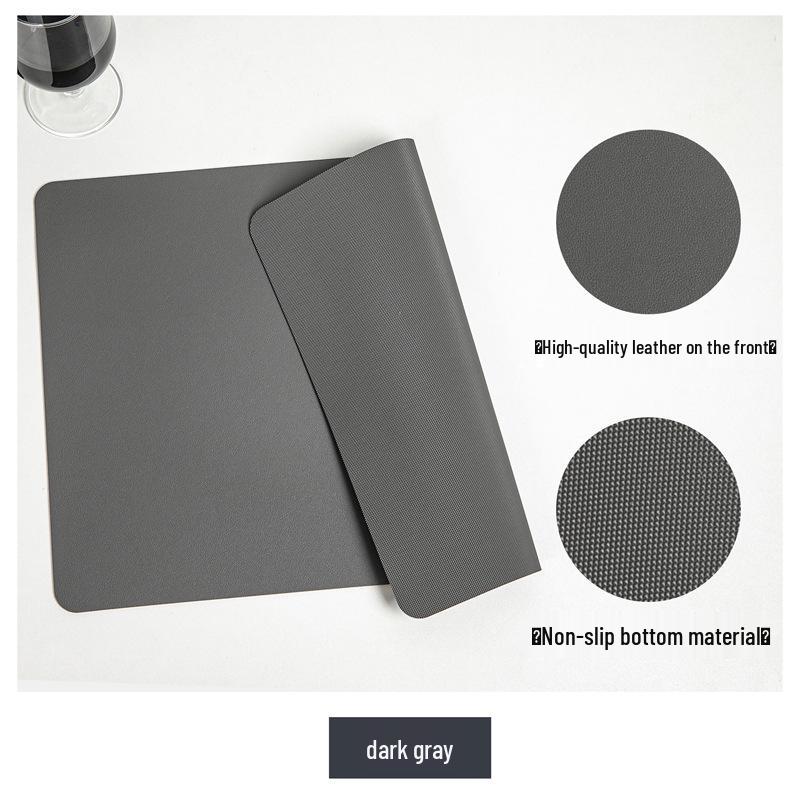 Nordic Style Non-Slip Leather Placemat - Waterproof, Oilproof, Heat-Resistant Mat
