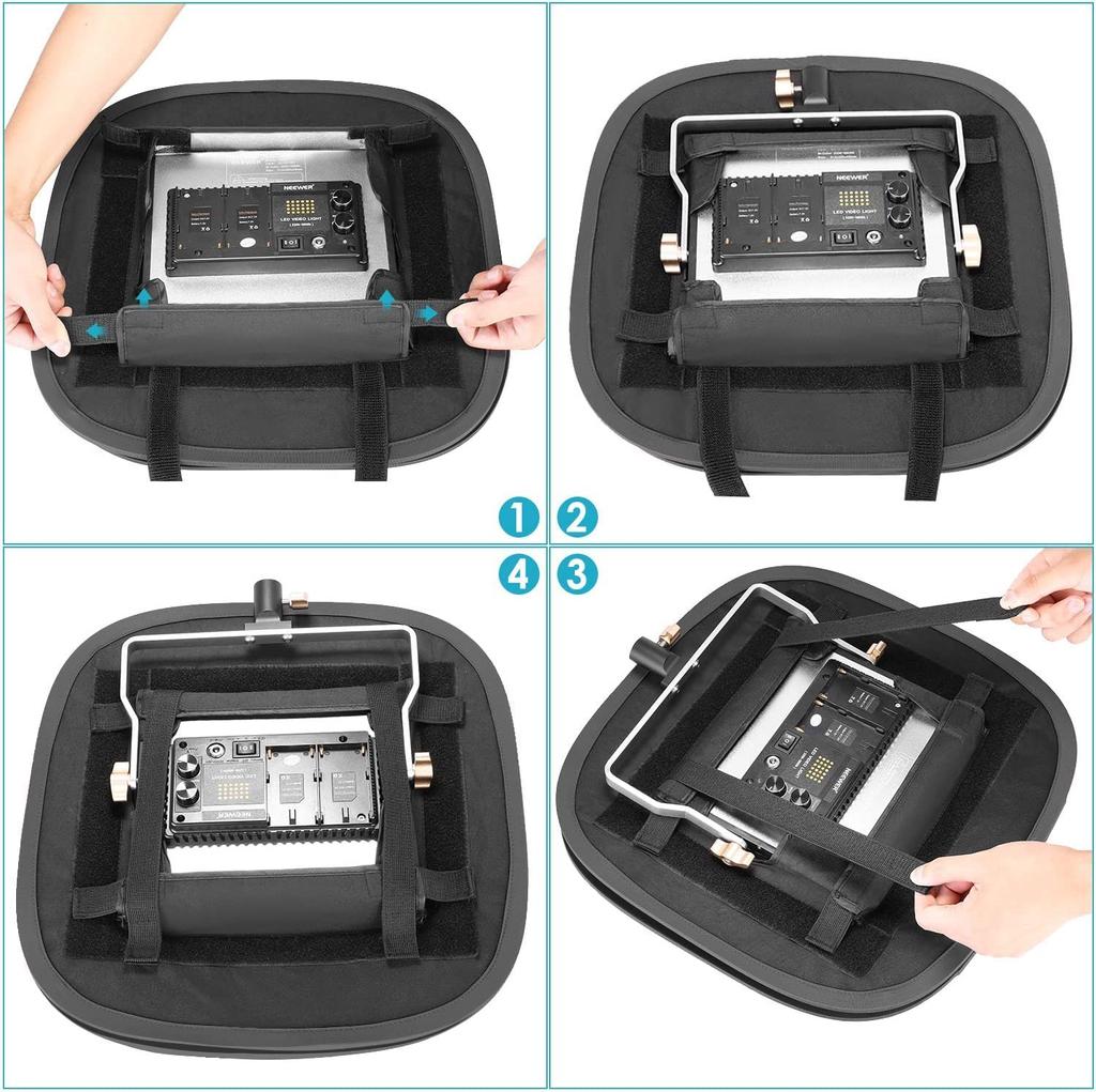 Neewer Складной рассеиватель софтбокса, совместимый с видеосветом 660 480, внешний 16,3"x6,5" внутренний 9,8"x8,7" для портретной видеосъемки в фотостудии