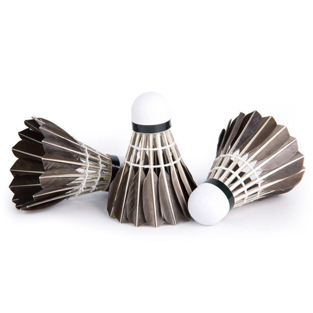 3/6/12Pcs Accessories Training Stable Black Goose Feather Professional Badminton Shuttlecock Durable