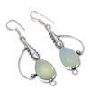 Green Chalcedony Gemstone 925 Sterling Silver Gift Jewelry Earring 2.40"