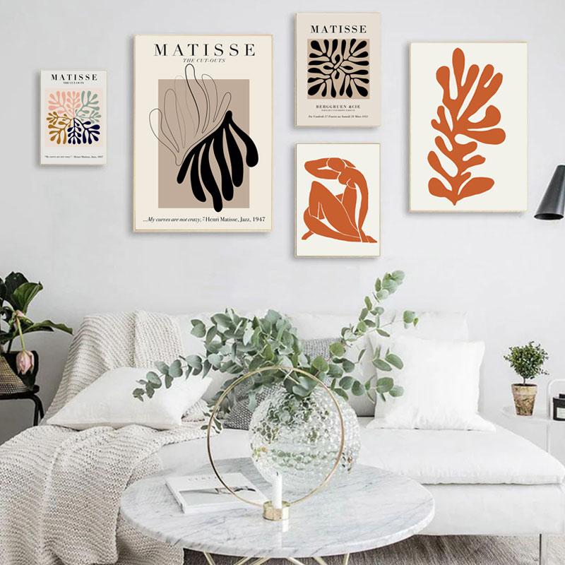 Абстрактная геометрия, кривая постер, Матисс, холст, живопись, красочные стильные постеры и принты, настенное искусство для гостиной, домашний декор