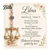Zodiac Sign Pendant 12 Keychain with Keepsake Card, Star Backpack Pendant, Handbag Purse Charm, Inspirational Gift for Men Women Card