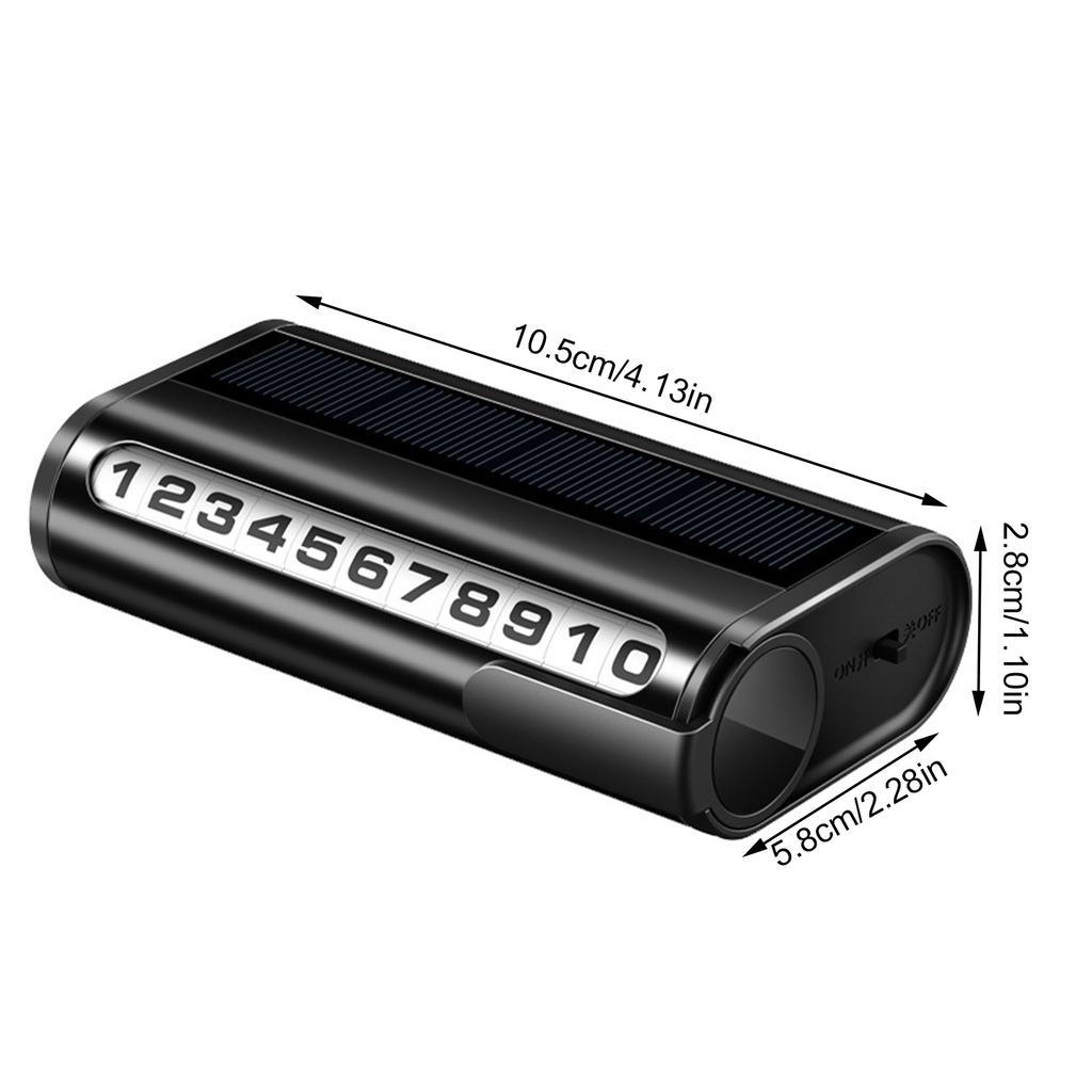 Номерной знак для парковки автомобиля, светящаяся карта для парковки автомобиля, солнечная зарядка, временная стоп-карта с номером телефона для украшения автомобиля, аксессуар