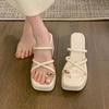 Platform Slippers Women's Summer Outer Wear New High-end Feeling Beautiful Thick Heel Height Small Word High Heel Sandals