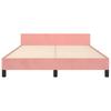 Pink Bed Frame with Headboard 140 x 200 cm Velvet
