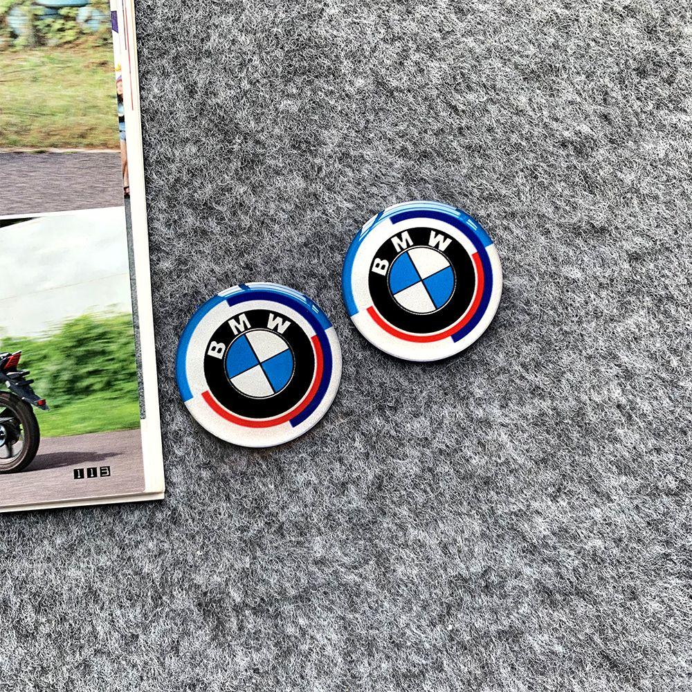 IQJD2 Car Steering Wheel Stickers Motorcycle Body Hub Decorative Sticker For BMW M Power Performance For BMW 50th Auto Car Accessory