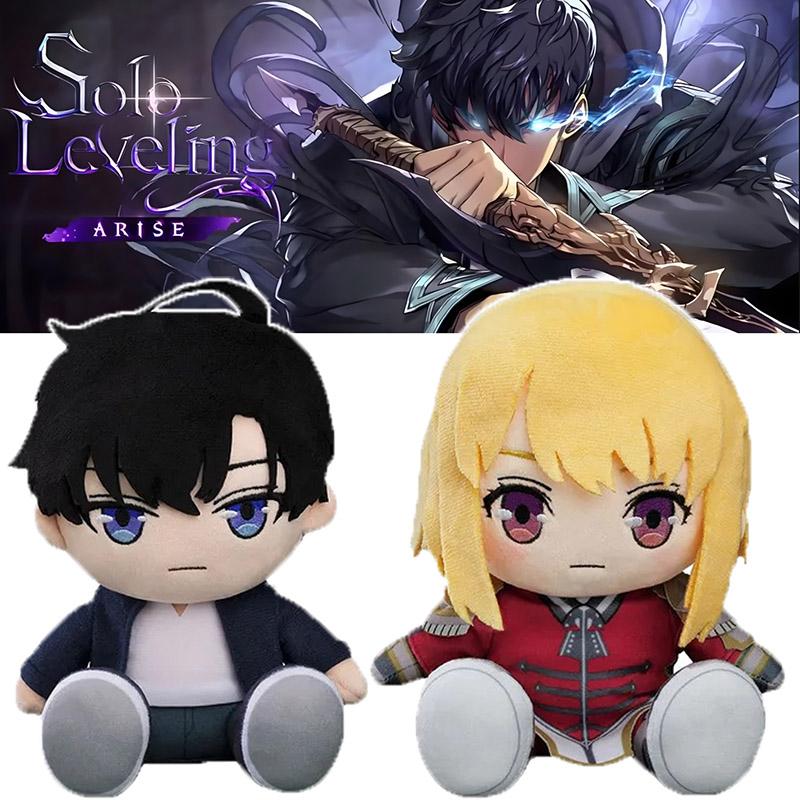 Плюшевые игрушки Solo Leveling Сан Джин У Чха Хэ Ин Плюшевые куклы Аниме Мягкая набивная подушка Декорация Коллекция Плюшевая игрушка Подарок 25 см