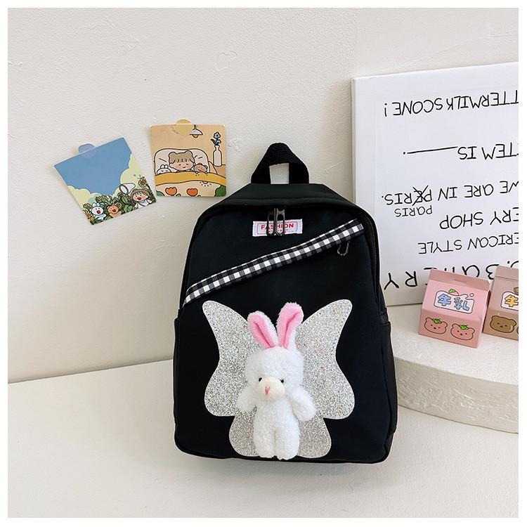 Charming Nylon Bunny Toddler Backpack Playful Animal Pattern For Boys And Girls
