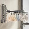 Socks Hanger Wall Mounted Foldable Windproof Zinc Alloy Clip Drying Rack for Underwear Towel 16