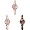 Fashion Alloy Ceramic Quartz Watch With Steel Band For Women