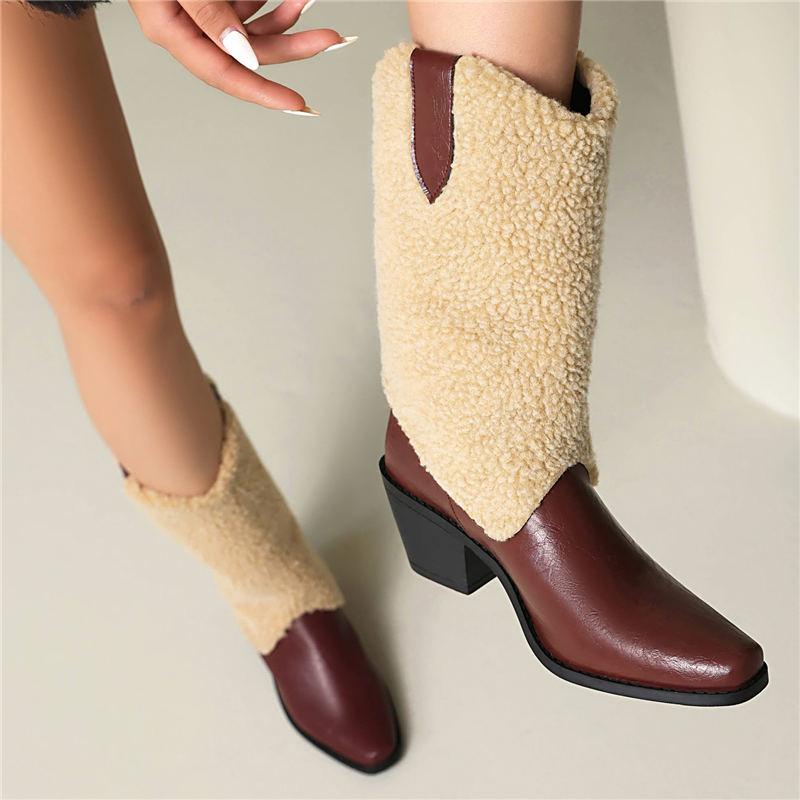 Женские ботильоны на высоком каблуке, осенне-зимние, новые, на толстом каблуке, модные, ботильоны большого размера