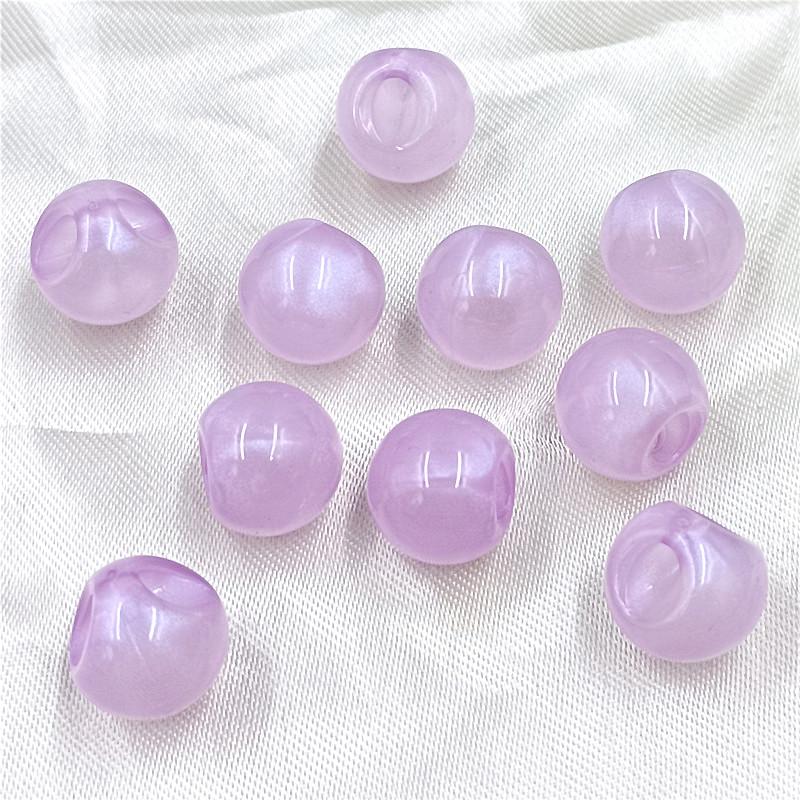 Slant Hole Beads 10pcs Necklaces Jewelry Marking Round Bbeads Loose Beads DIY Handmade Materials Lustrous for Earrings