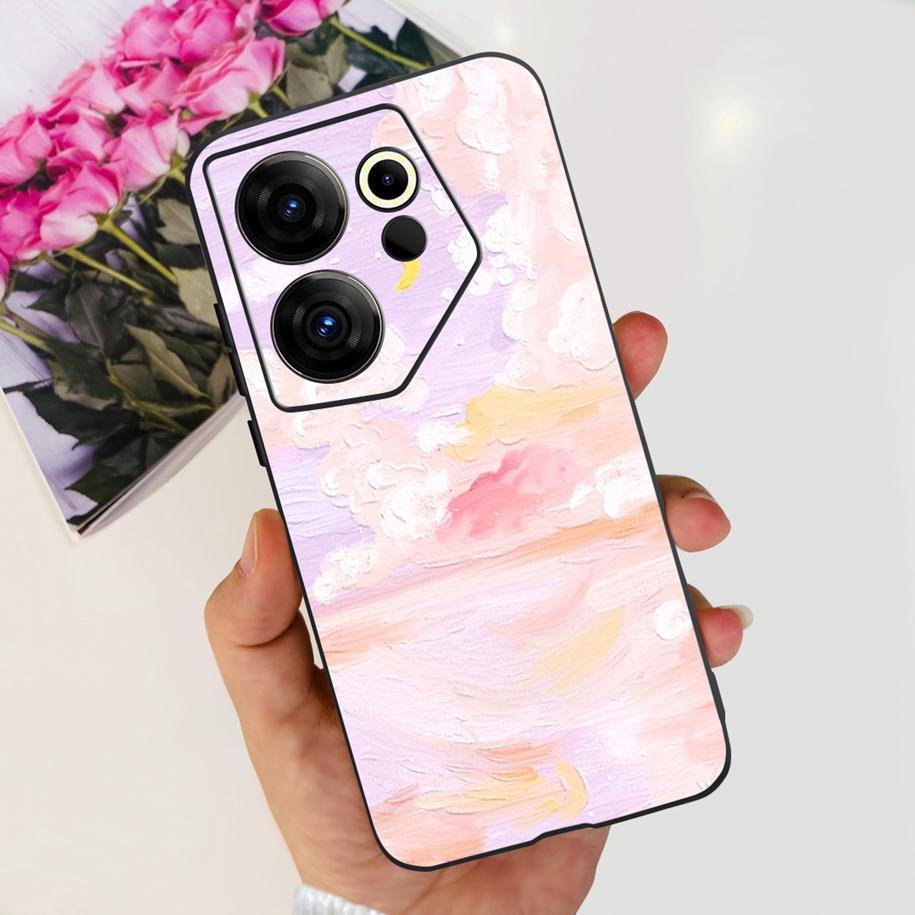Для Tecno Camon 20 Premier Чехол CK9n Ударопрочный Чехол Модный Цветок Мягкий Силикон Чехлы Для Телефона Для Camon 20 Premier Бампер Coque