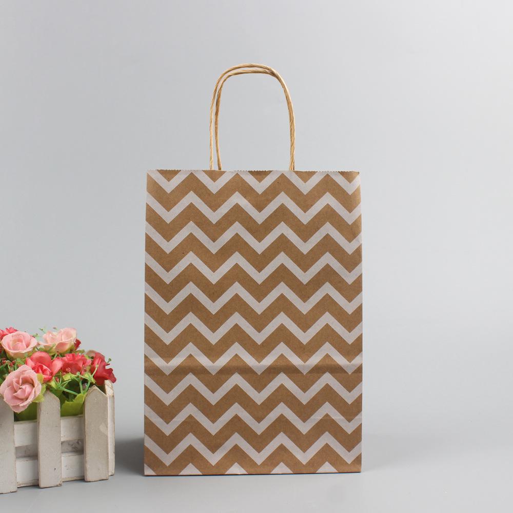 Большой подарочный пакет на Рождество в горошек - Портативный крафт-бумажный