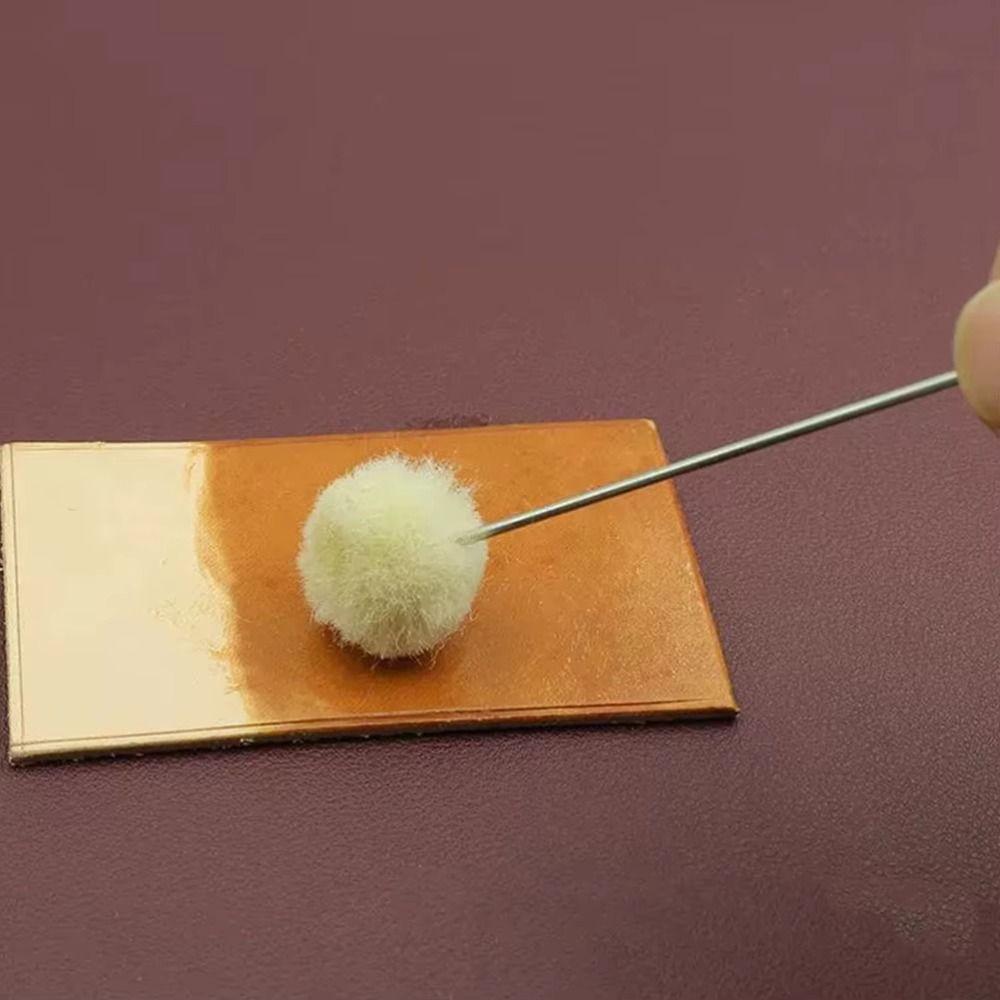 100Pcs DIY Craft Leather Wool Balls Painting Brush Leatherworking Tools  Bowling Shoe Brush