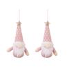 Hanging Decoration Pink Knitted Hat Full Beard Reusable Holiday Decor Xmas Tree Dwarf Plush