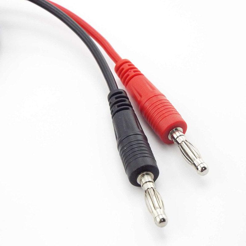 1M Dual Alligator Clip Crocodile Lead To 4mm Banana Connector Oscilloscope for Test Probe Electrical Cable Red Black