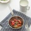 Diversion Port Stainless Steel Frying Egg Pan Silver Breakfast Cooking Pot  Complementary Food