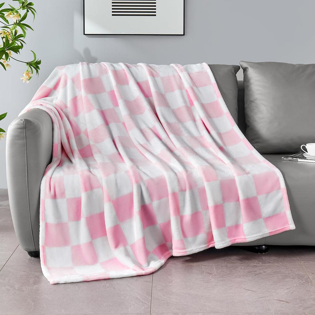 Black And White Checked Blanket Flannel Soft Comfortable Home Blanket Baby Blanket Birthday Holiday Gift