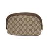 GUCCI Ophidia old flower logo striped webbing canvas patch leather handbag toiletry bag makeup bag large female model blackwood/brown