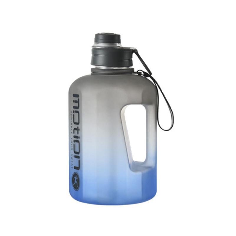 2 Liter Sports Water Bottle With Straw Large Capacity Fitness With Scale Gradient Kettle Outdoor Plastic Portable Water Bottle