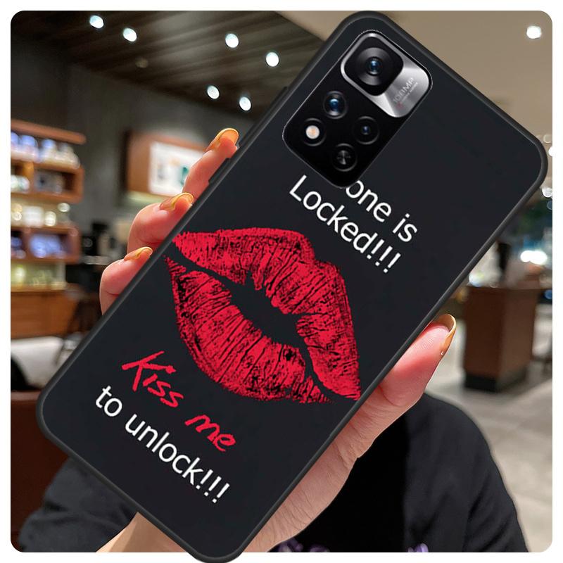 Sexy Lips KISS For Redmi 10 9C 10C 12C Cover For Xiaomi Redmi Note 12 Pro 10 9 8 11 Pro 9S 10S 11S 12S Case