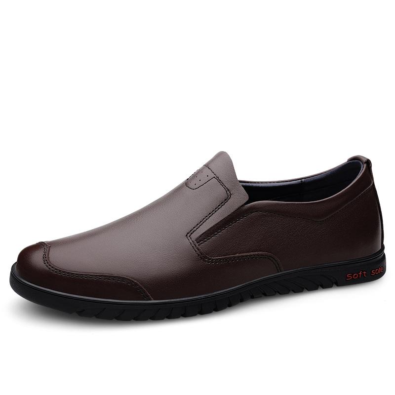 Мужская обувь из натуральной кожи, универсальные лоферы без застежек, мужская повседневная обувь с мягкой подошвой, горячая распродажа, обувь для вождения, удобные мокасины для отдыха на природе