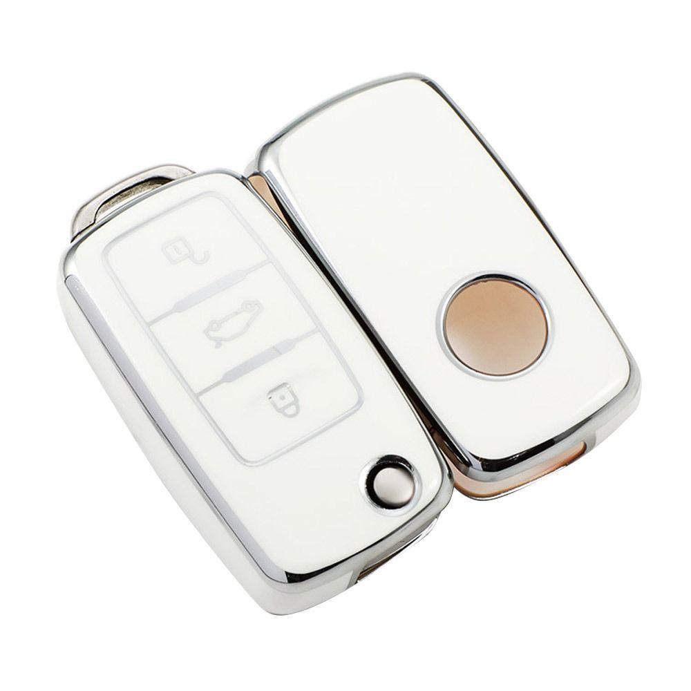 Чехол для автомобильного ключа с полной защитой для VW Volkswagen/Polo/Tiguan/Passat/Golf/Jetta/Lavida/Skoda/Octavia Автомобильные аксессуары