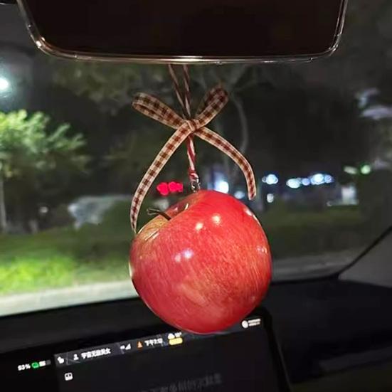 Fruit Car Pendants Artificial Foam Fruits Rear Mirror Car Charm Christmas Tree Hanging Ornaments for Auto Accessory Xmas Decor