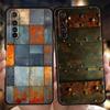 Мягкий ТПУ для Realme 11 10 9 Pro Plus GT2 GT3 GT5 C21 C25 C35 C53 C55 C67 Pro Чехол для телефона Винтажный Индустриальный Стиль Ржавый Узор