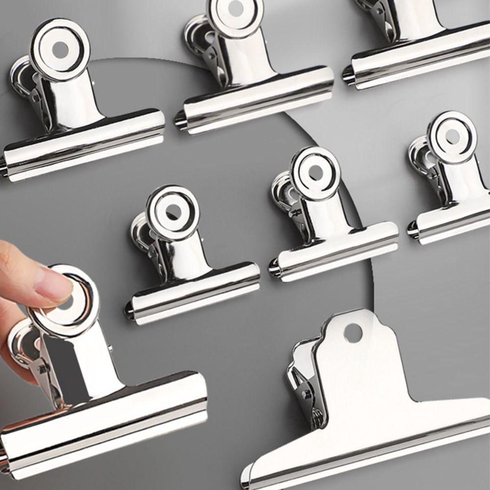 Universal Mountain Shaped Clip Stainless Steel Bill Clip Multifunctional Clamp  School Office