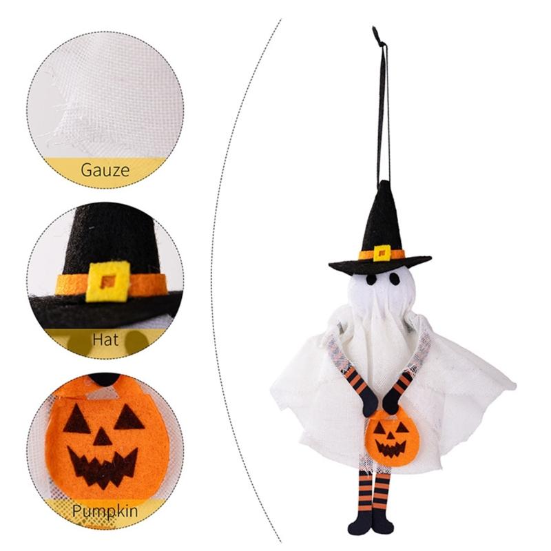 Легко крепящееся украшение-скелет для Хэллоуина, пластиковая работа, подвеска для сумки, долговечность, настенный дисплей для крыльца