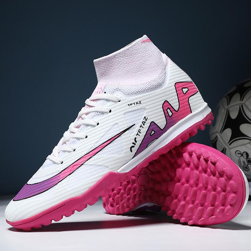 Sneakers Student Football Shoes Men's High Top Flying Weaving Training Nails Spikes 2025 Artificial Grass European Cup Crush
