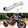 60mm Motorcycle Exhaust Muffler Stainless Steel Middle Link Pipe For KTM 1290 Super Duke R 2014 2015 2016 2017 2018 2019
