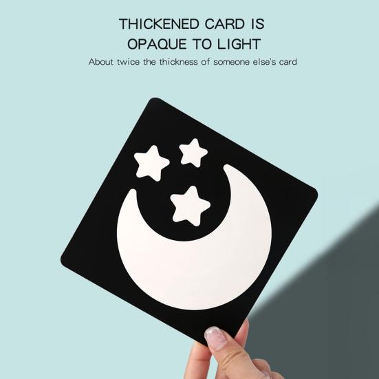 1 Box Baby Black White Cards Infants High Contrast Flash Card 0-3 Months Newborns Visual Stimulation Brain Sensory Development Paper Card Toy