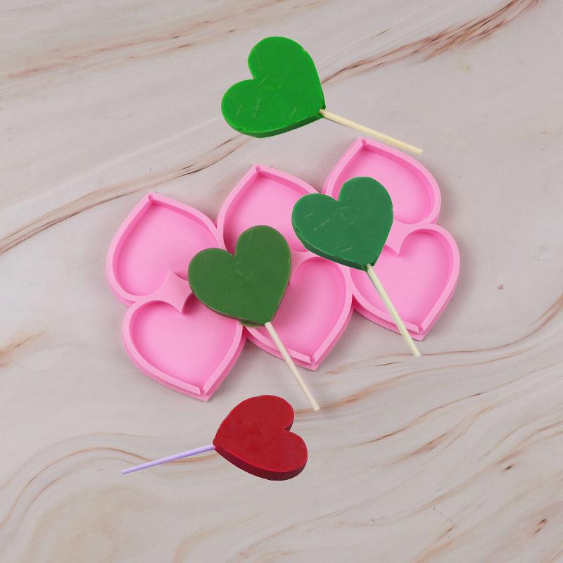 6-гнездная силиконовая форма для леденцов Love Candy Mold DIY Homemade Kids Cookie Chocolate Cookie Decoration Tools Decoration cake Decoration