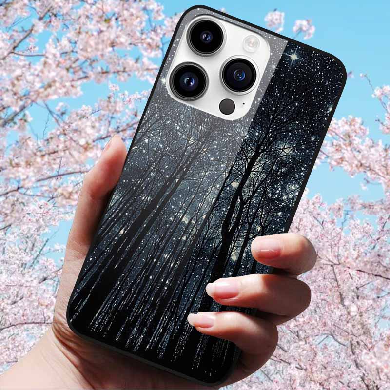 For iPhone 16 Pro Max Case Tempered Glass Hard Fashion Cover Soft Bumper for iPhone 16 Pro Phone Shell Capa iPhone 16 Plus Cases