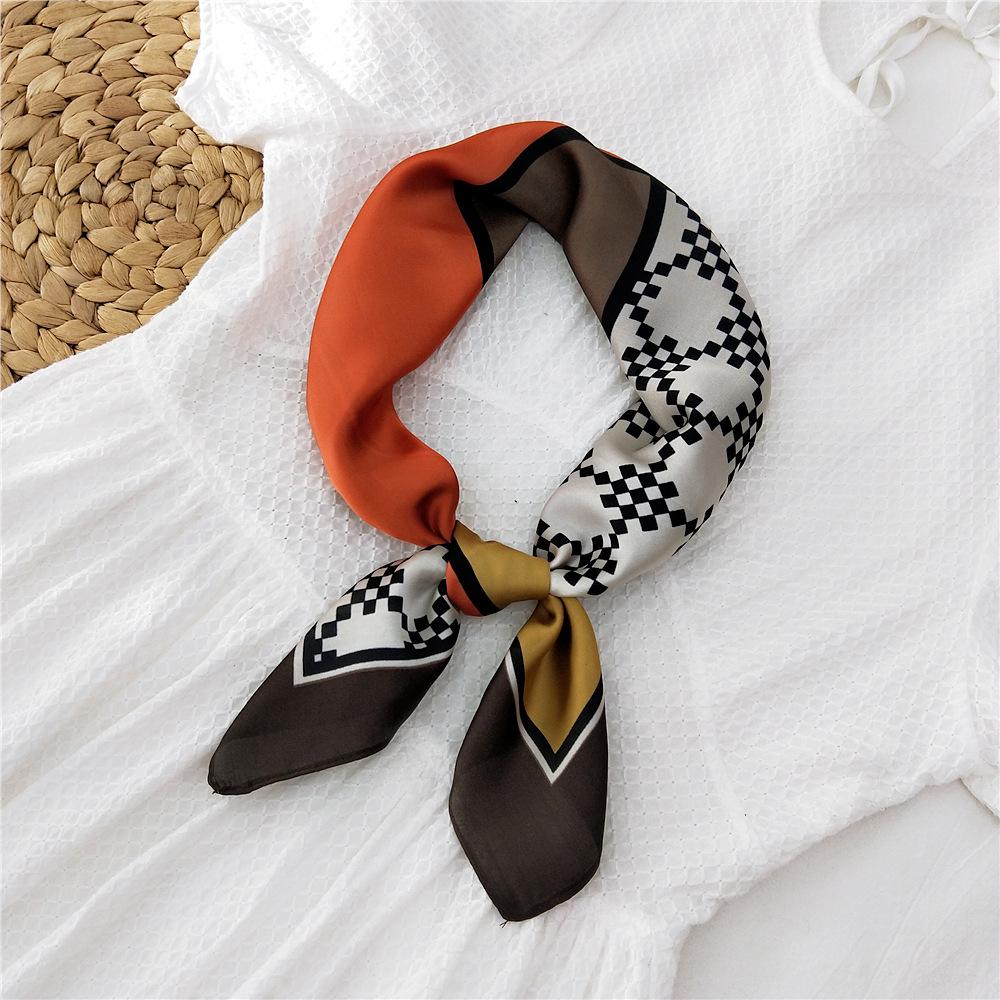 Fashion Decoration Scarf Hairband Tie Hair 70 Small Square Scarf Silk Scarf Women'S Spring And Autumn Versatile Small Scarf Professional Scarf