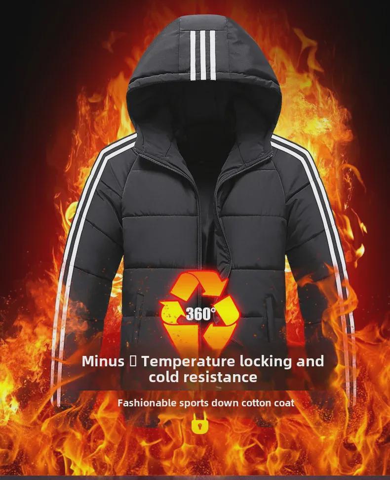 Мужская приталенная куртка с тремя полосками - модная повседневная хлопковая куртка на осень/зиму 2022 года