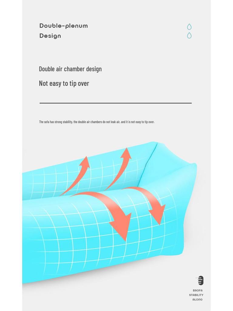 Надувной диван-подушка: Портативная, складная надувная кровать для ленивого отдыха на природе