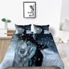Роскошный новый комплект пододеяльников с 3D принтом волка для девочек и мужчин, для взрослых, двойной, двойной, дышащий комплект постельного белья
